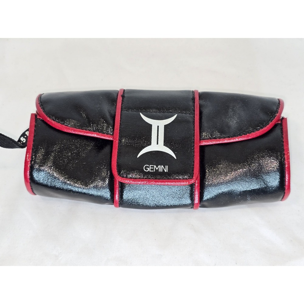 Inspiration Gemini Zodiac Makeup Bag Black Red Travel‎ Toiletry Organizer Case